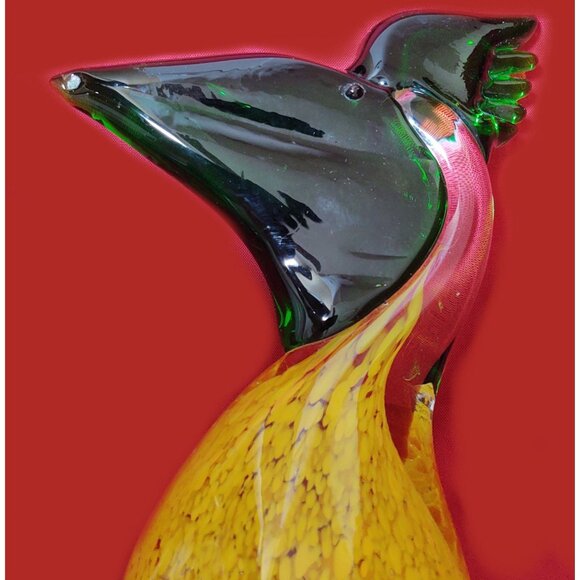 Murano Style Hand-Blown Glass Toucan Figurine - Picture 9 of 10